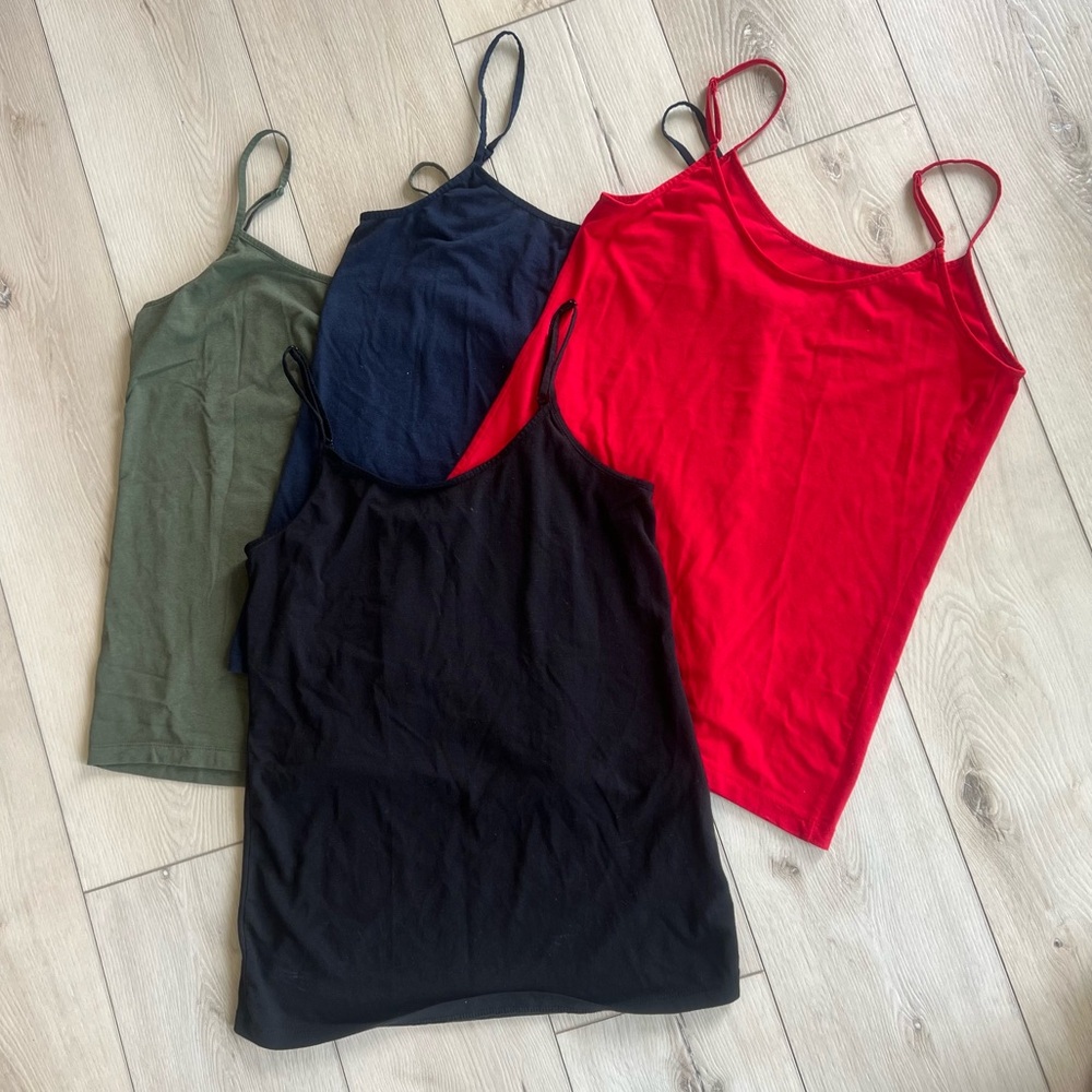 Time and Tru Women's Adjustable Strap Cami, 4 - pack - Medium